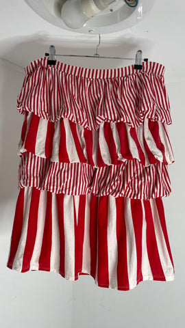 Cherry Stripes Skirt L