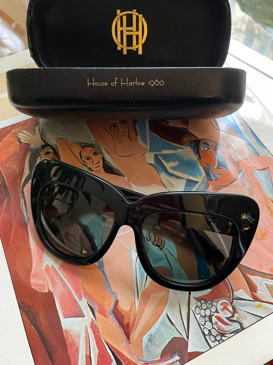 House of Harlow サングラス House of Harlow 1960 Retro Sunglasses Gold Hexagonal Frame w