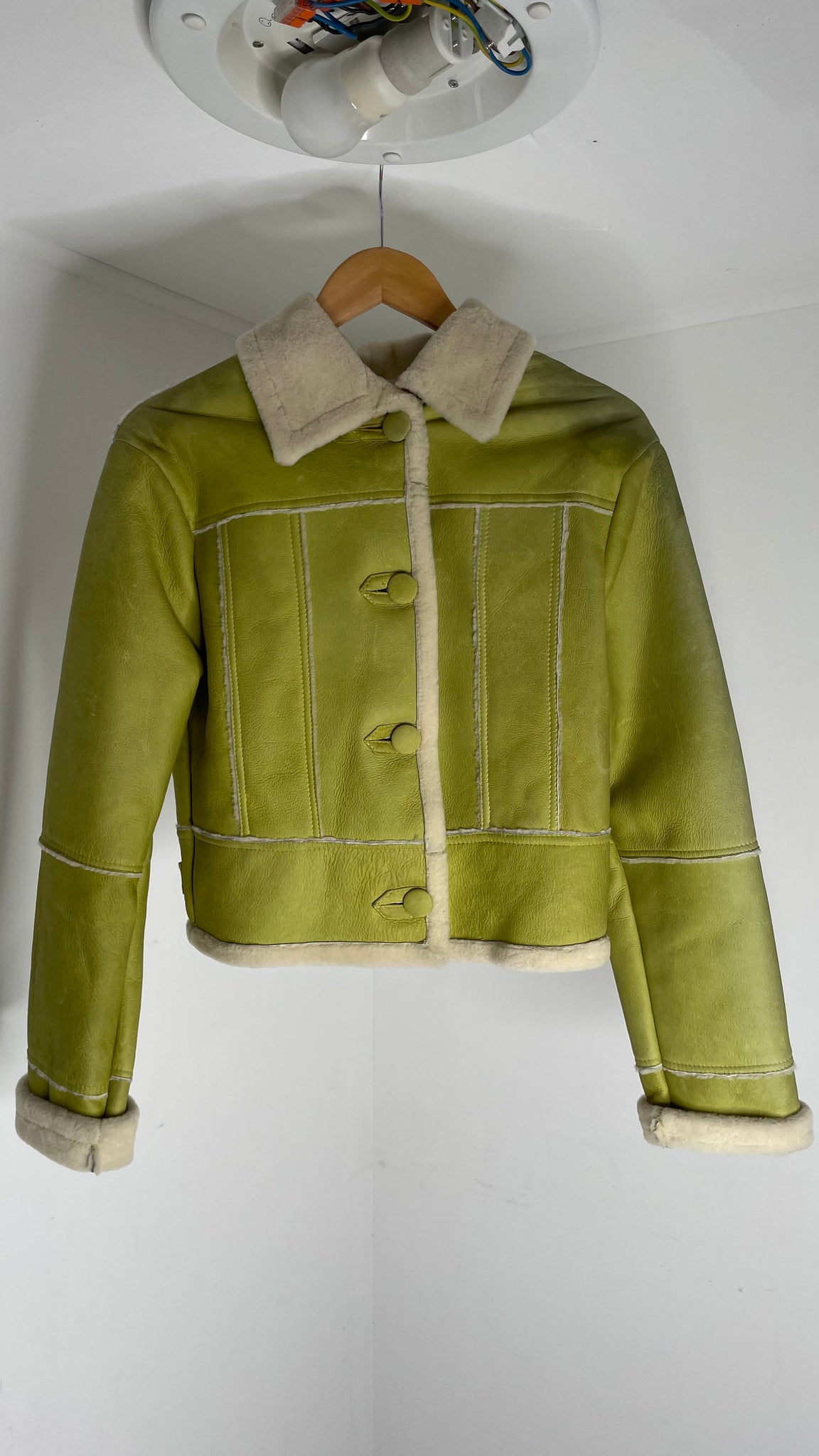 Lime Green Shearling S