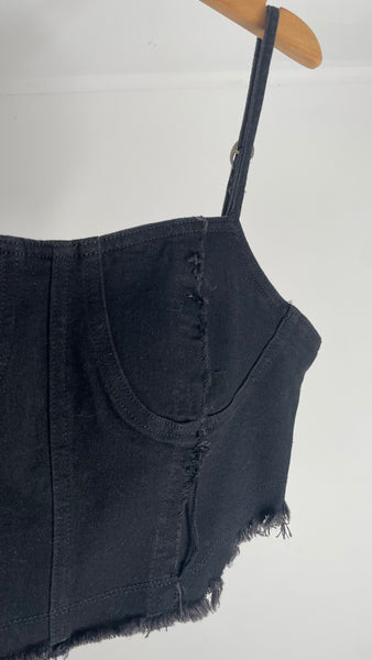 Denim Bra Top M