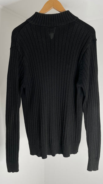 Ribbed Cotton Zip L