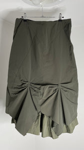 Olive Ruche Skirt L