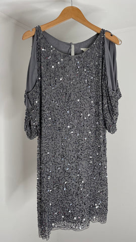 Silver Sequin Dress M