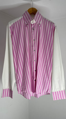 Pink Cotton Stripes Top L