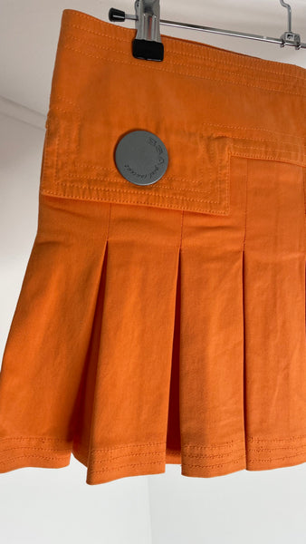 Orange Pleat Skirt M