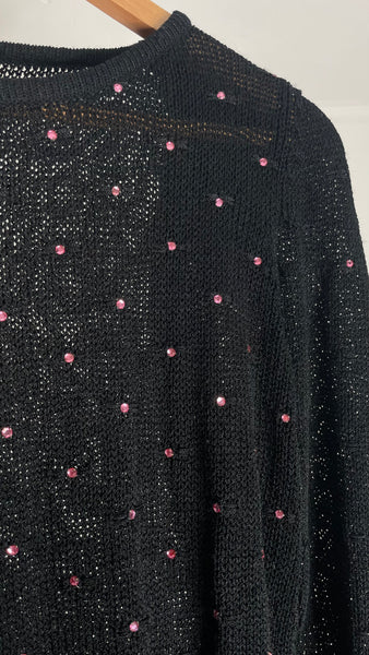 Pink Jewel Sweater L