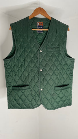 Quilted Forest Green Vest L
