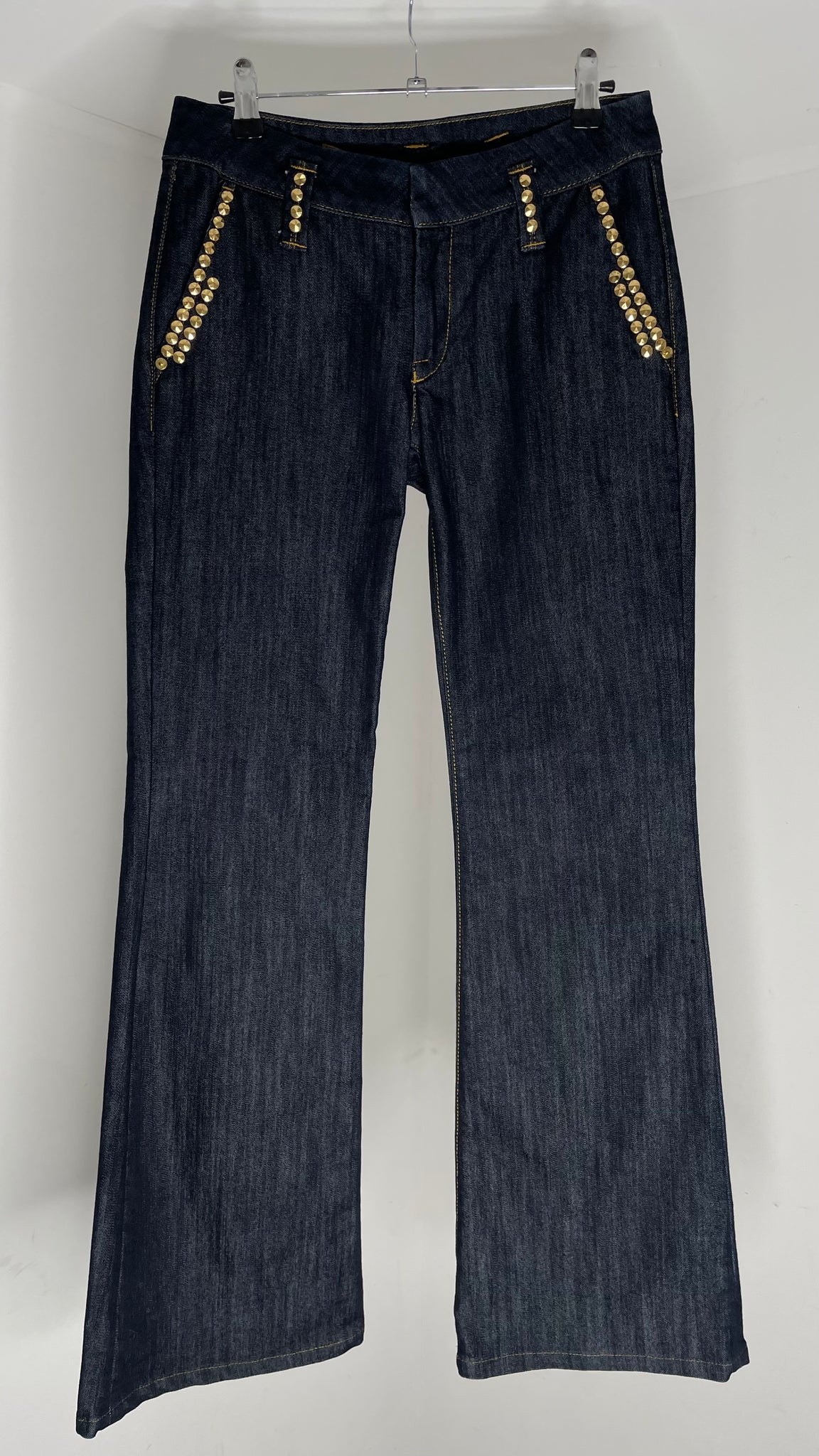 Gold Raw Jeans 26