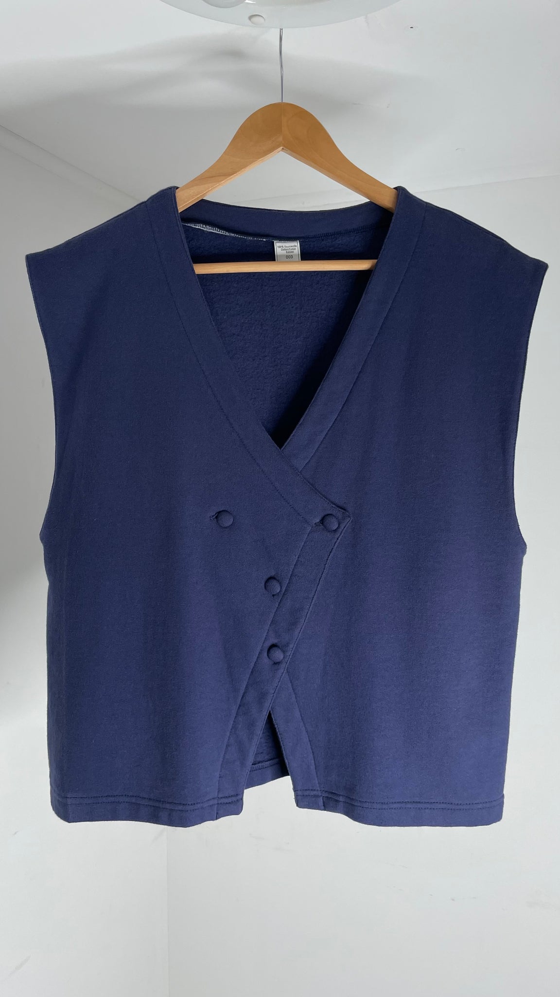 Navy Cotton Vest XL