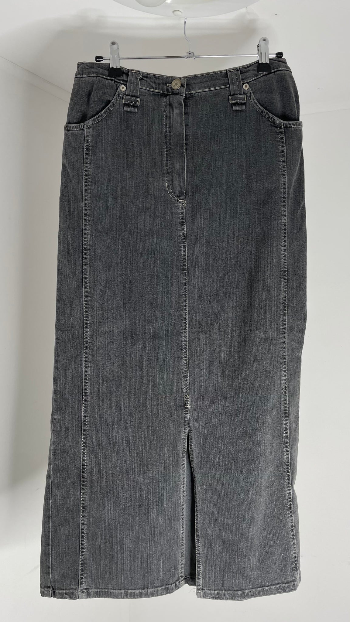 Grey Denim Skirt IT46