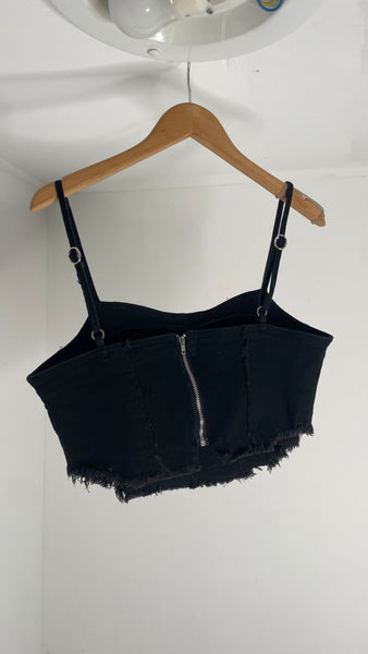 Denim Bra Top M