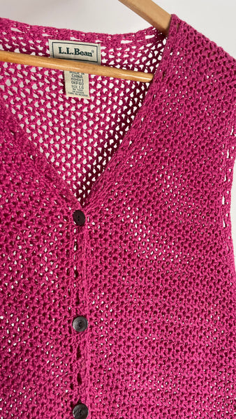 LLBean Pink Vest L