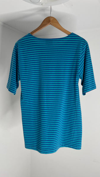 LLBean Blue Stripe Top S