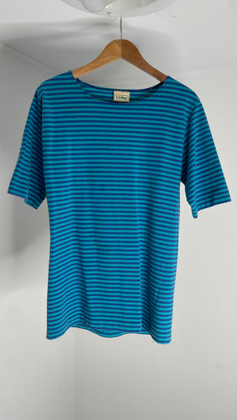 LLBean Blue Stripe Top S