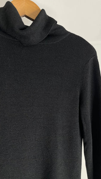 Silk Black Turtleneck S