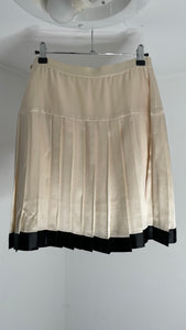 Cream Pleat Skirt