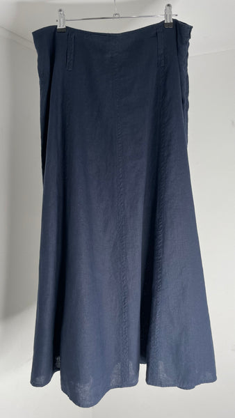 Linen Flow Skirt L