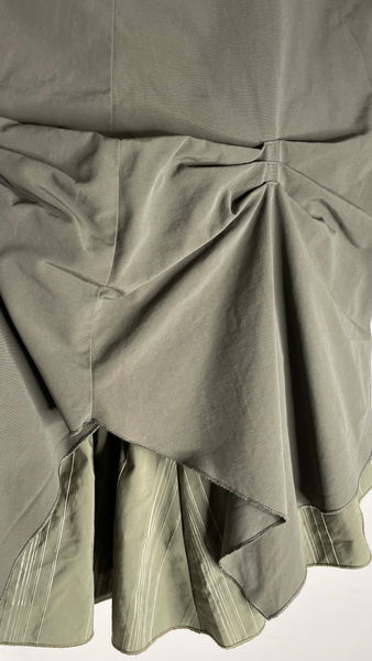 Olive Ruche Skirt L