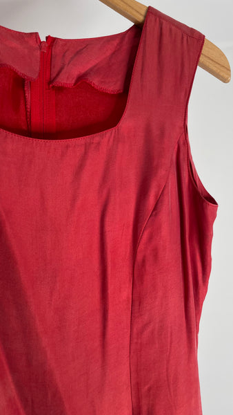 Red Silk Dress L