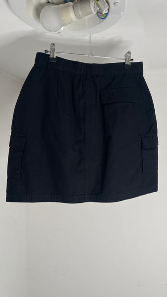 Black Cargo Skirt L
