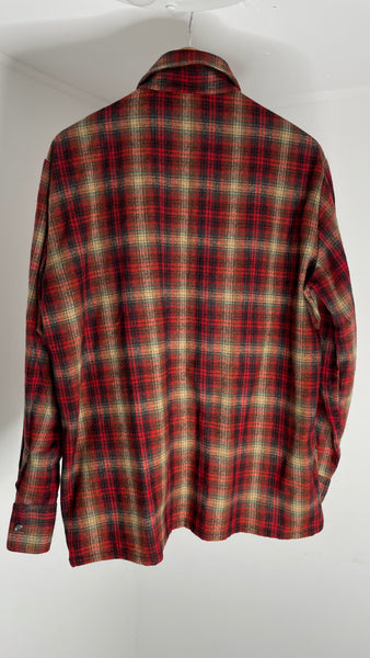 Red Wool Flannel L