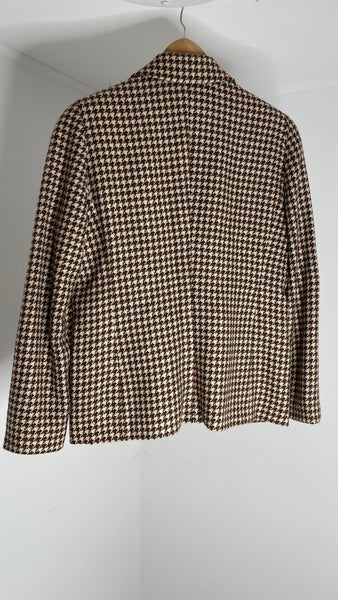 Brown Houndstooth Blazer IT44