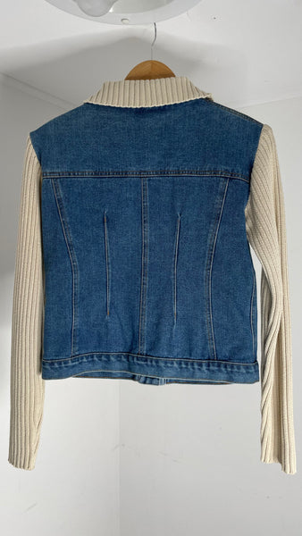 Ribbed Denim Jacket S