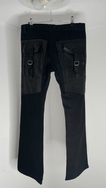 Leather Pocket Jeans IT48