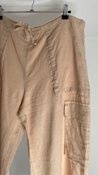 Peach Linen Pants L