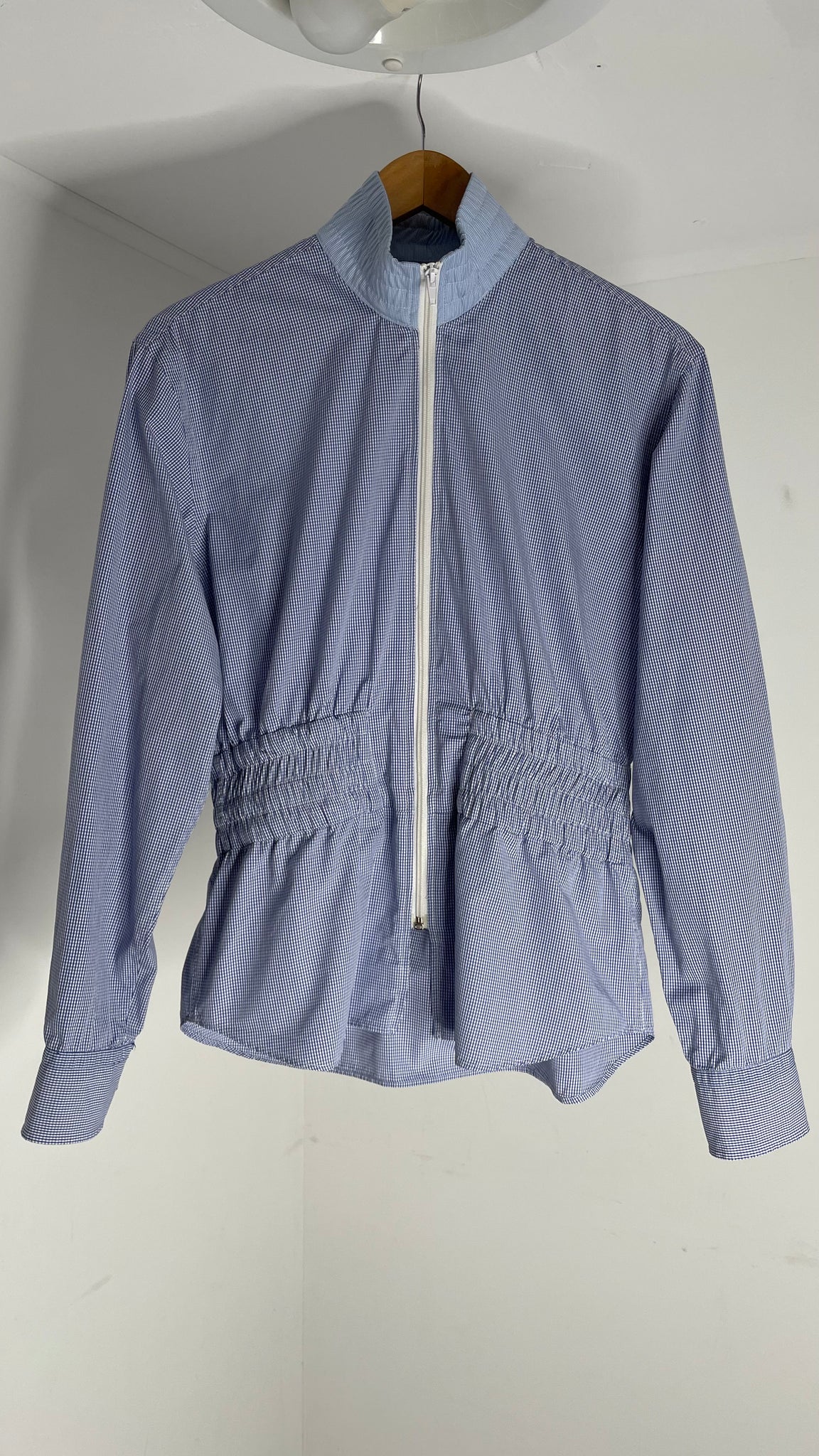 VITA Zip Up Shirt Jacket Check S/M