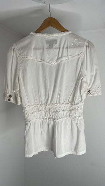 Pearl Buttons V Top M