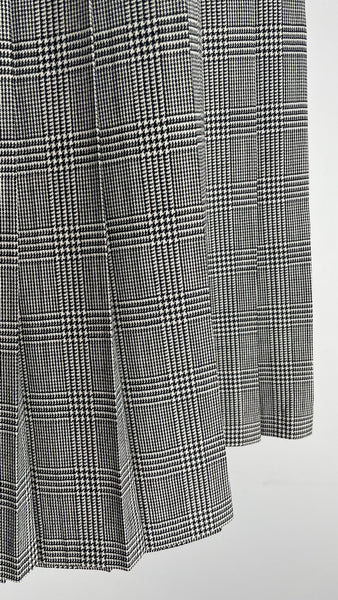 Wool Pleat Mid Skirt M