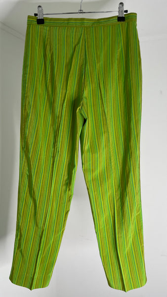 Lime Stripes Pants M