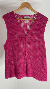 LLBean Pink Vest L