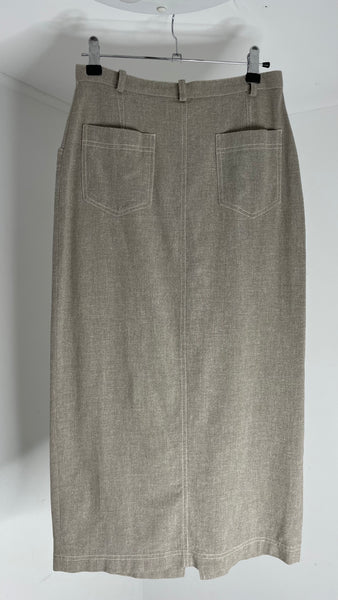Grey Maxi Skirt S