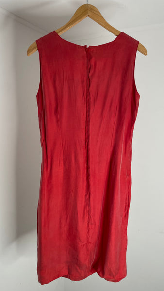 Red Silk Dress L
