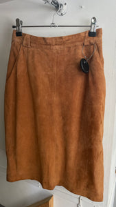 Suede Caramel Skirt S