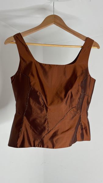 Bronze Silk Top IT42