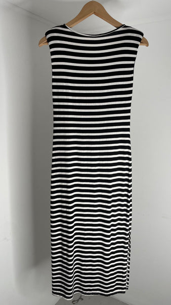 Viscose Stripes Maxi Dress S