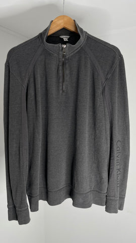 Calvin Klein Grey Zip Top M