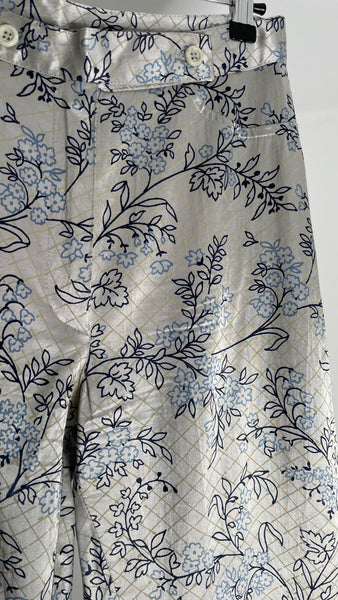 Viscose Blue Flowers Pants IT44
