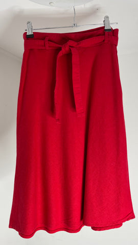 Lin Cherry Tie Skirt M