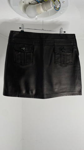 Leather Mini Skirt L