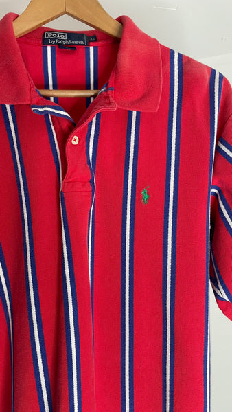 Polo Red Stripe Top XL