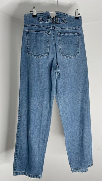 Wide Button Jeans S