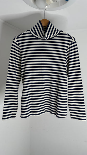 Navy Stripes Top S