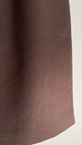 Brown Wool Skirt L