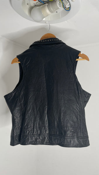 Leather Stud Vest L