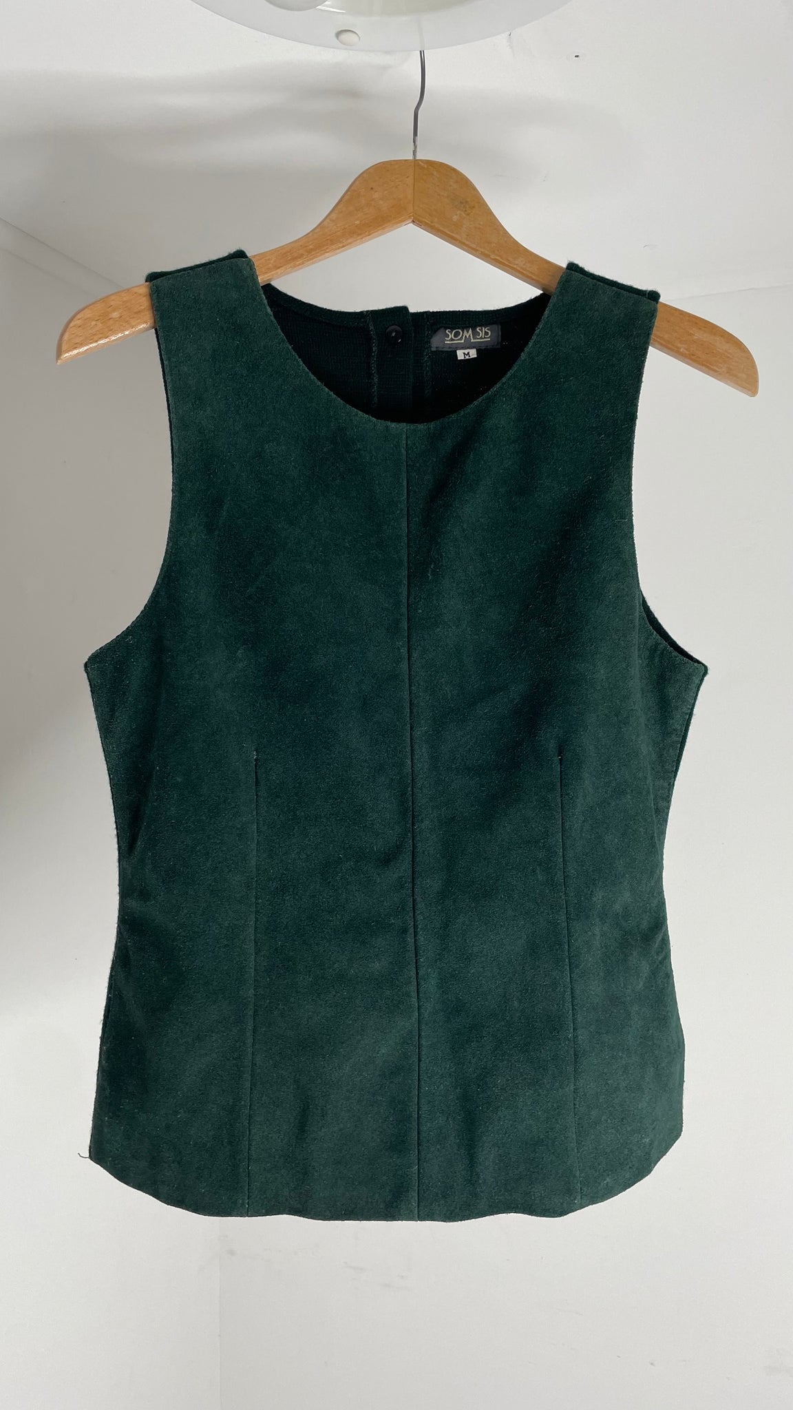 Forest Green Suede Top M