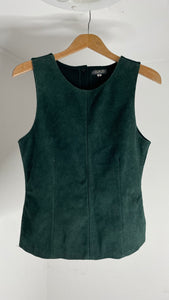 Forest Green Suede Top M